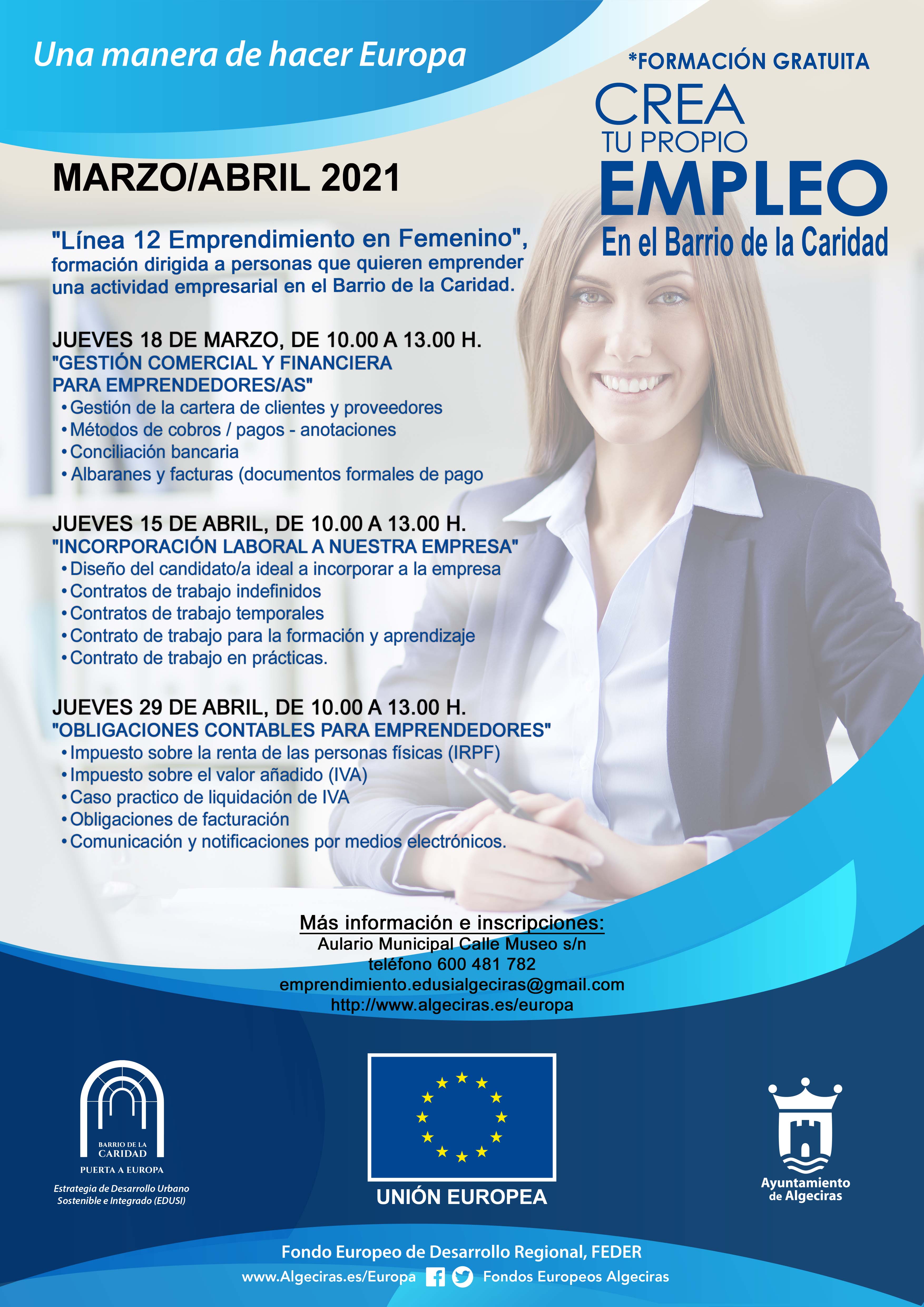 curso formación emprendimiento en femenino ENERO 2021