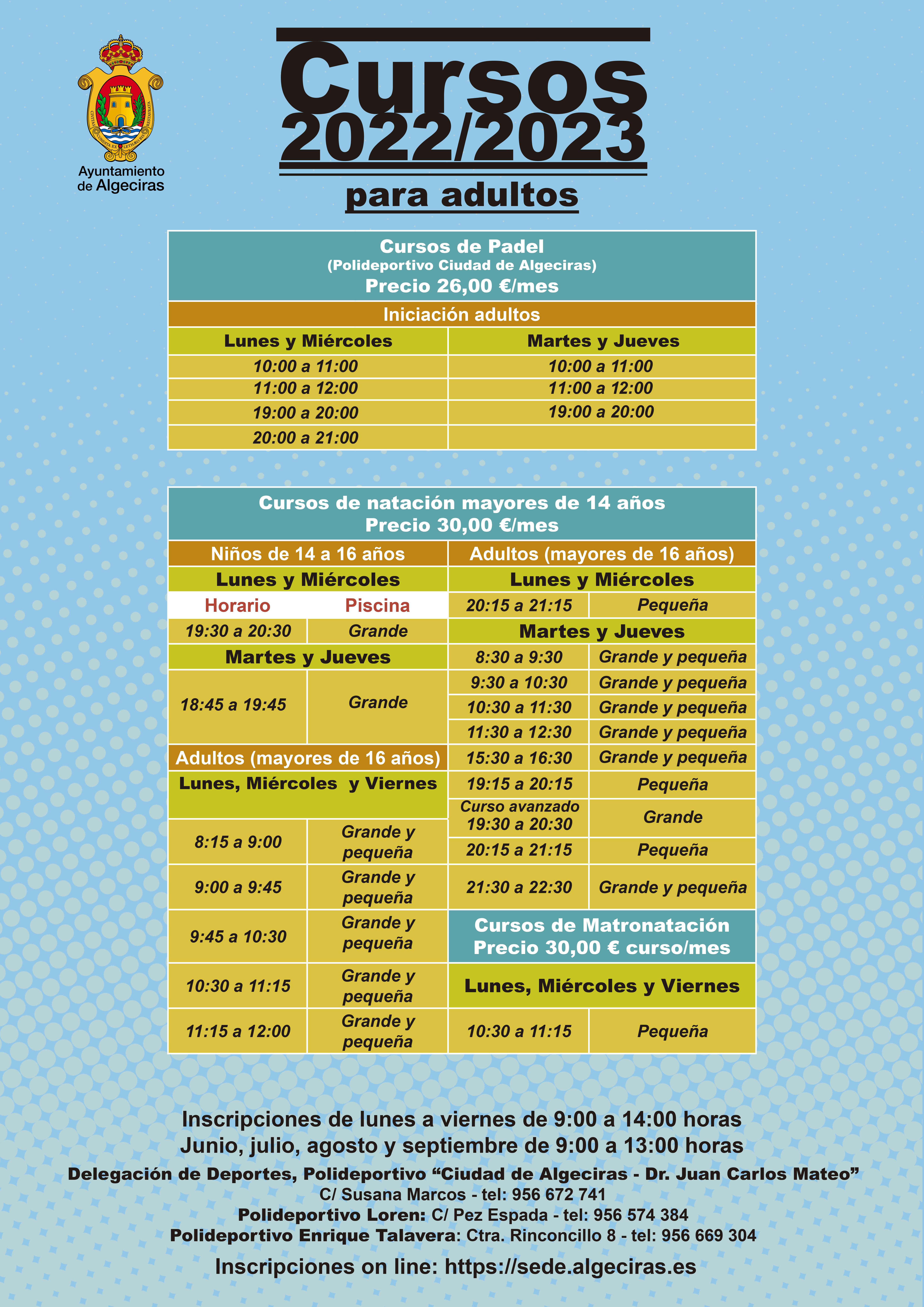 cursos adultos deportes 2022