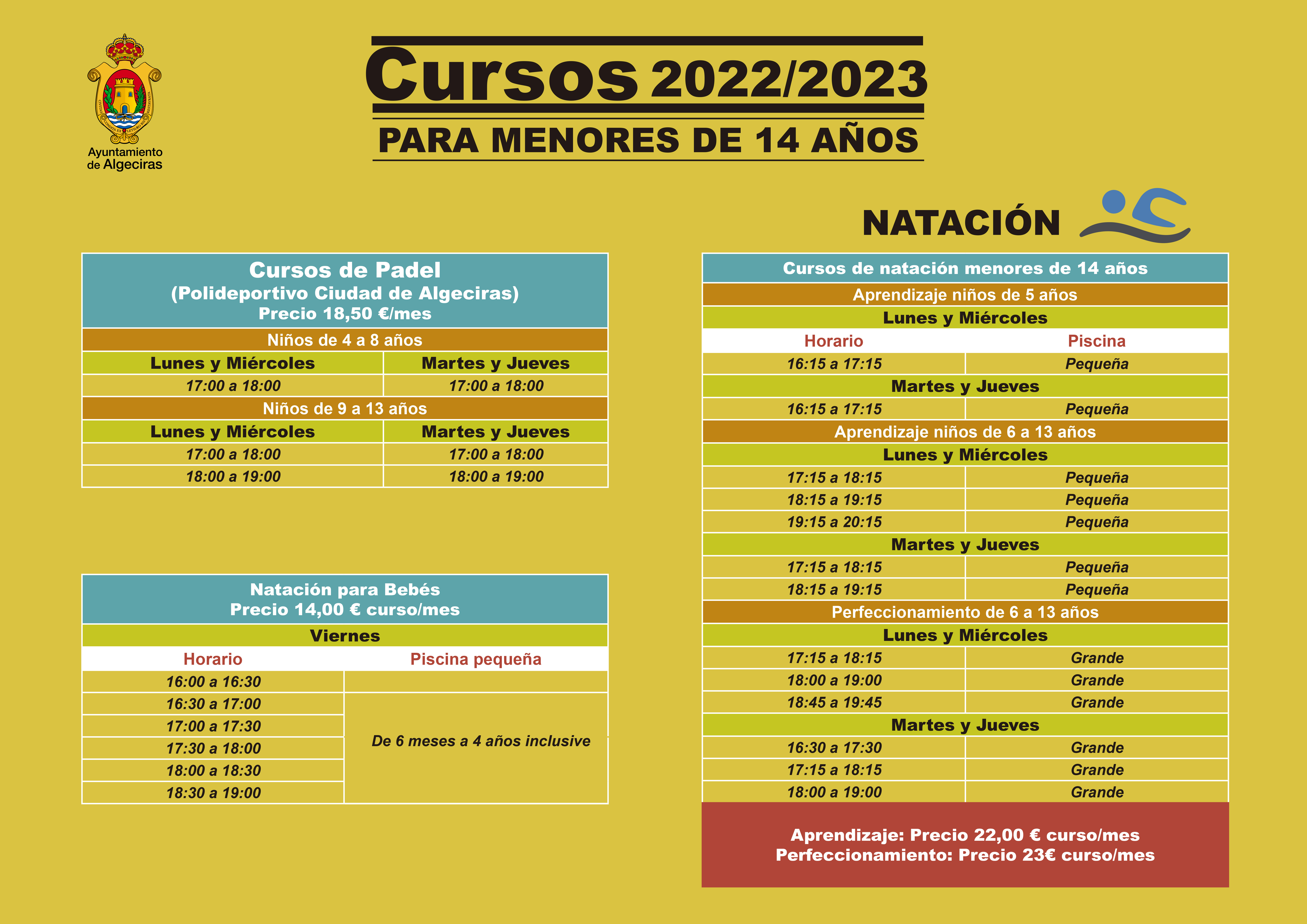 cursos niños deportes 2022