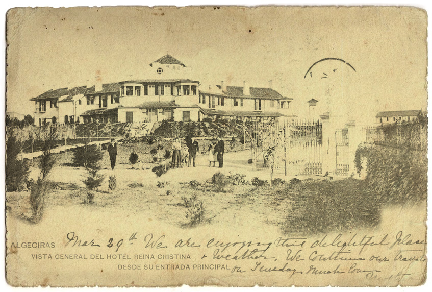 Postal de 1906 del Hotel Reina Cristina