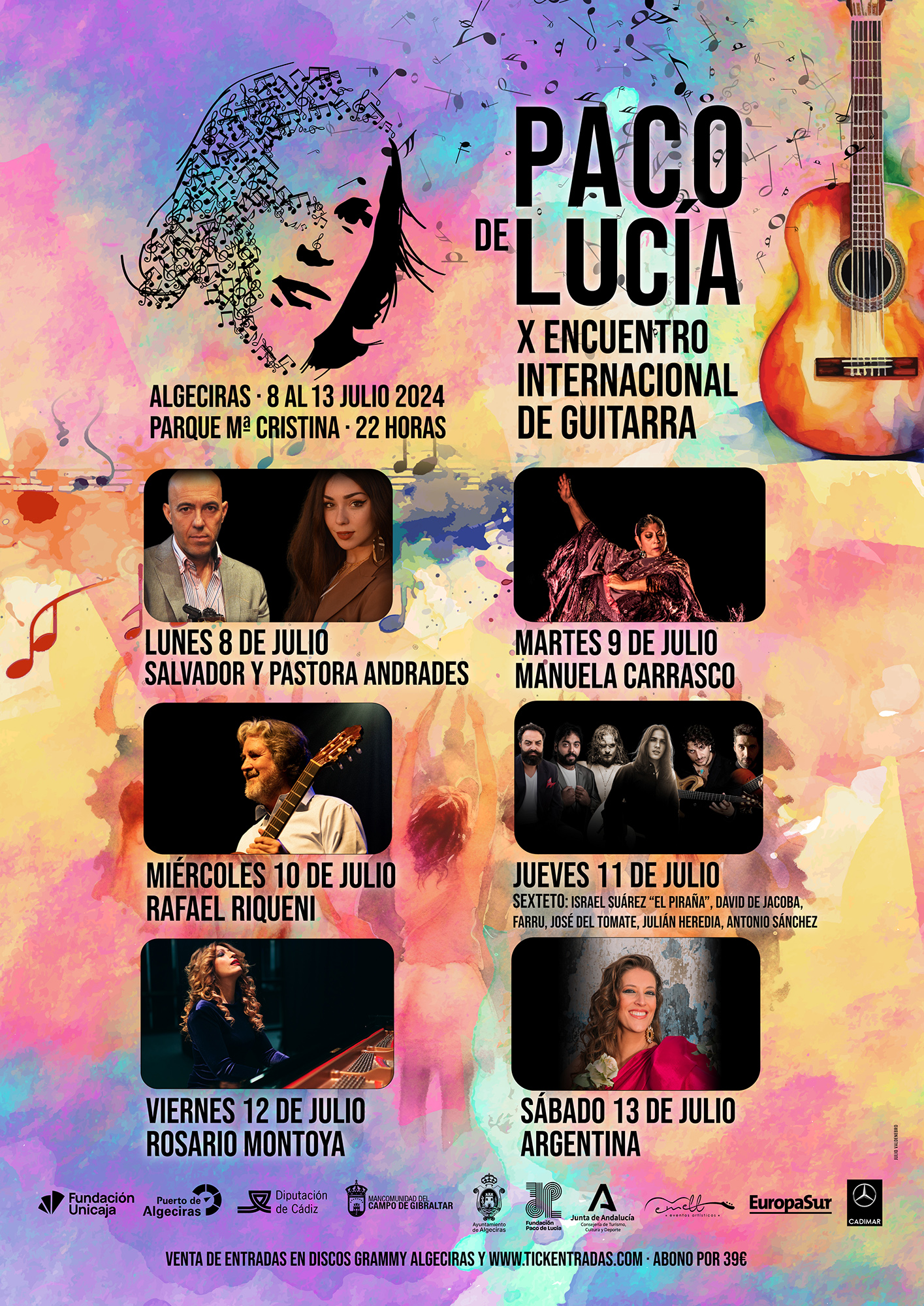 Cartel A3 X Encuentro Paco de Lucía Artistas low