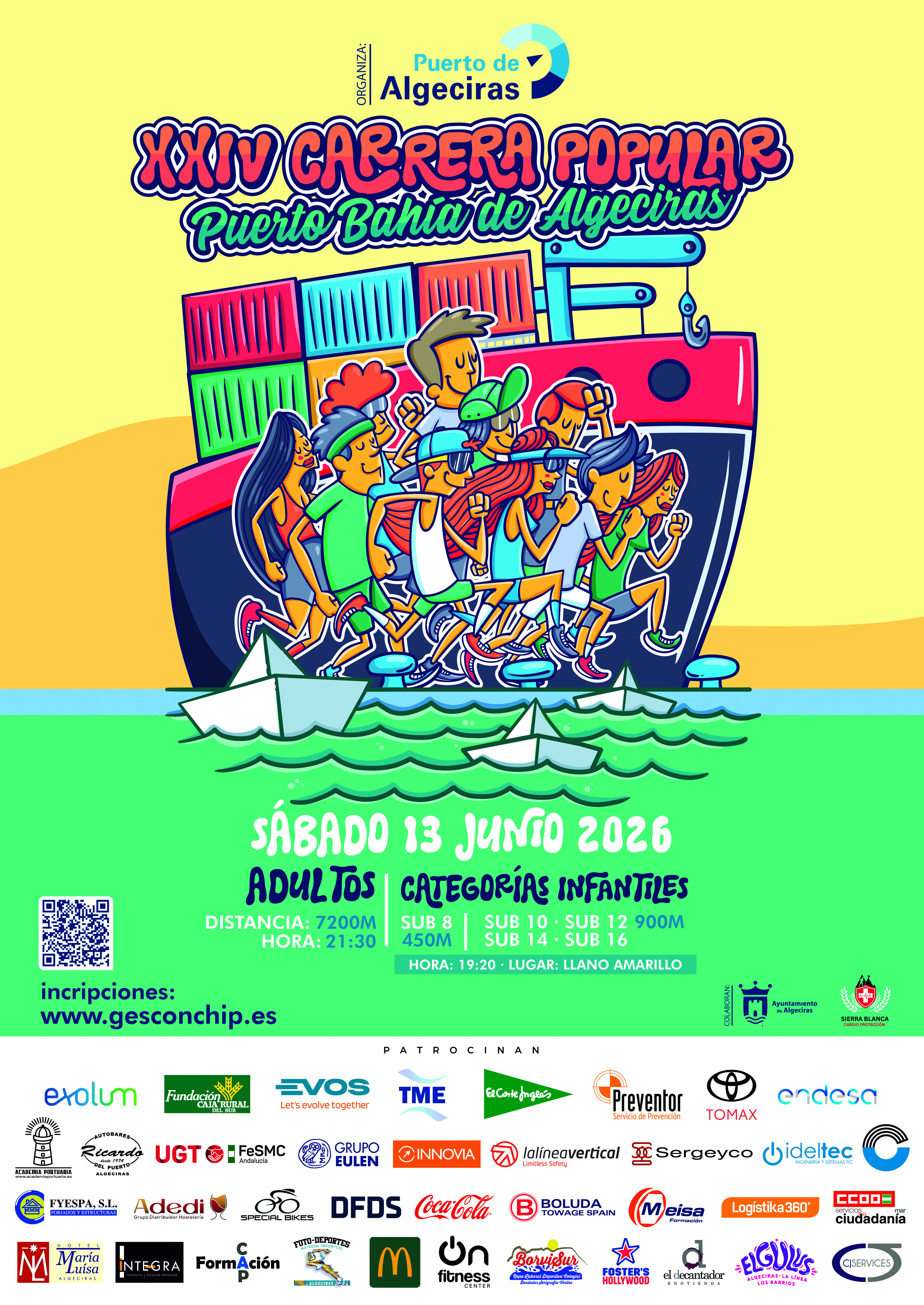 Cartel XXIV Carrerra Puerto 2026 con Ptraocinadores