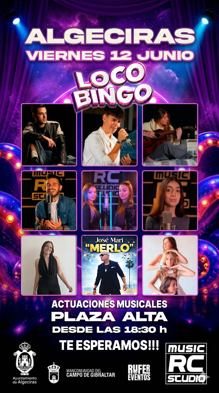 cartel rrss actuaciones musicales loco bingo