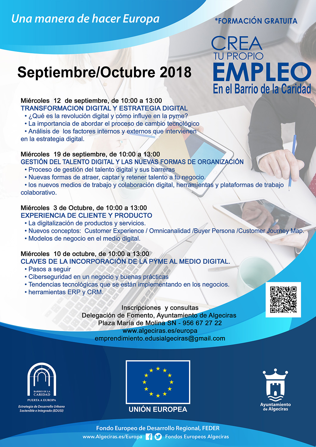 crea tu propio empleo Septiembre y Octubre 2018