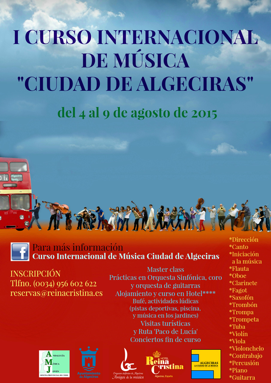 Cartel del Curso Internacional de Musica "Ciudad de Algeciras"