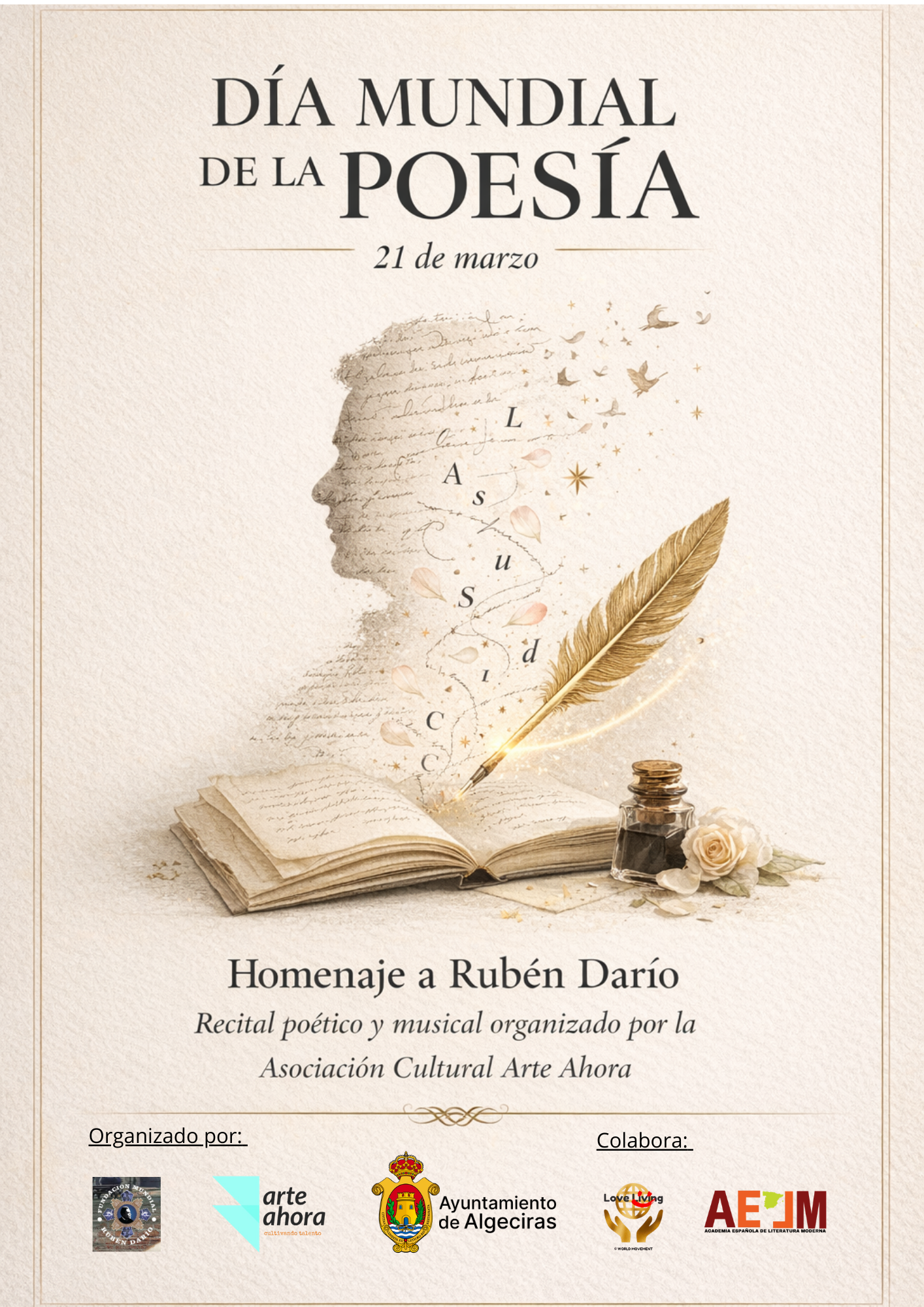 Cartel Día mundial de la poesía