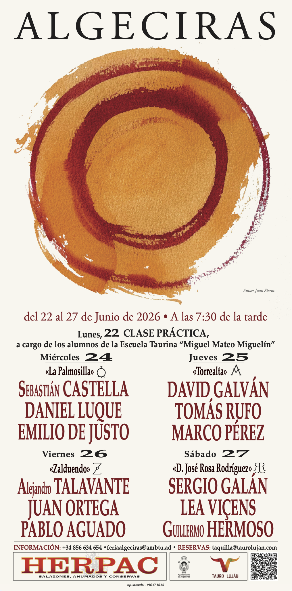 Cartel y Entradas TOROS FERIA 2026 Cartel y Entradas TOROS FERIA 2026