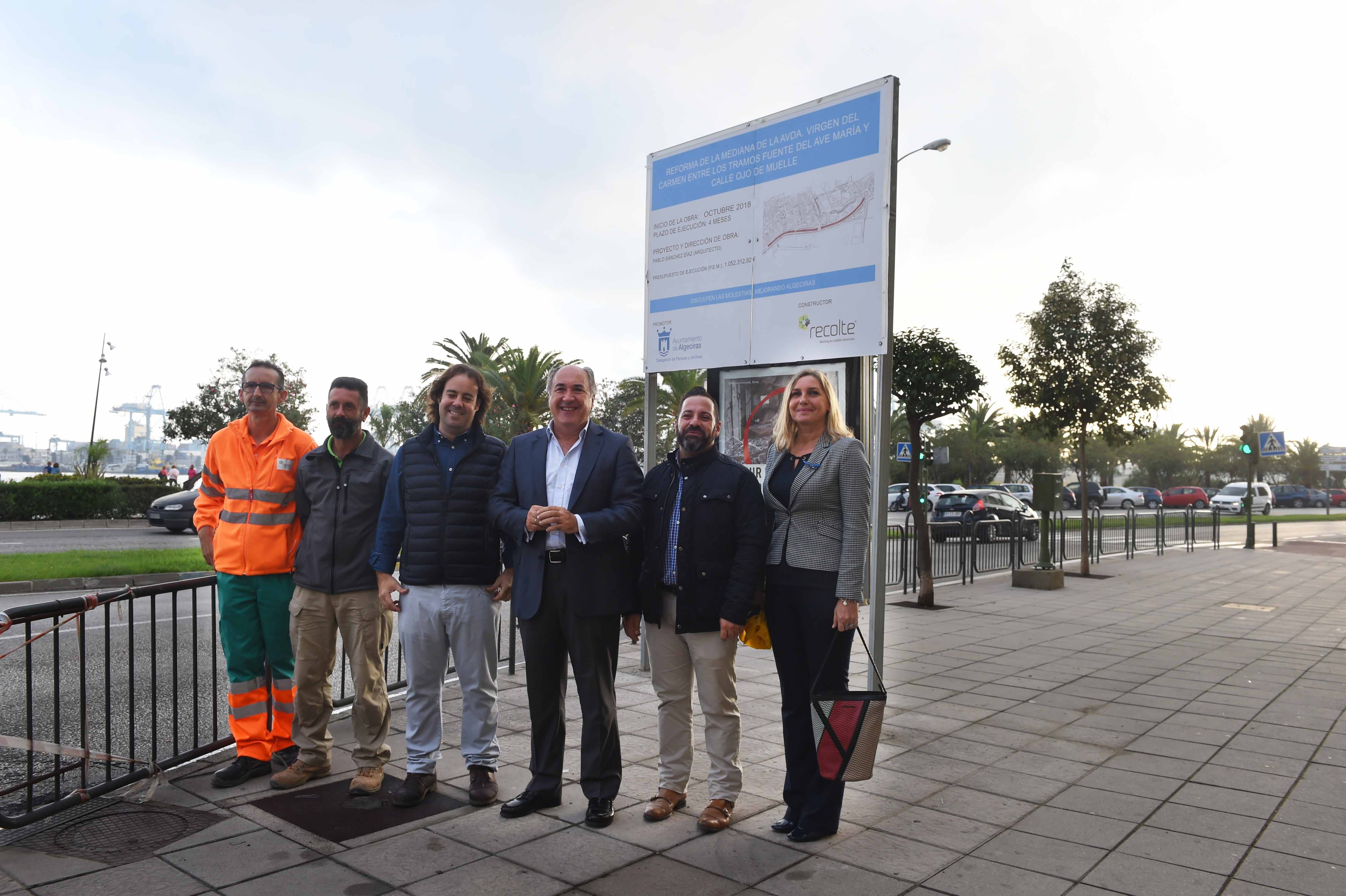 CARTEL OBRA MEDIANA AVD VIRGEN DEL CARMEN