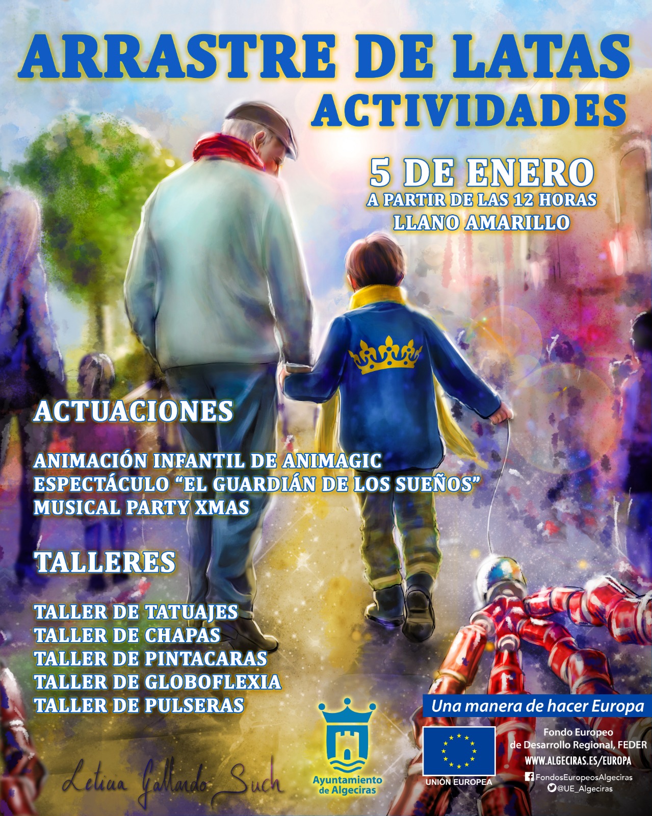 Cartel arrastre de lata