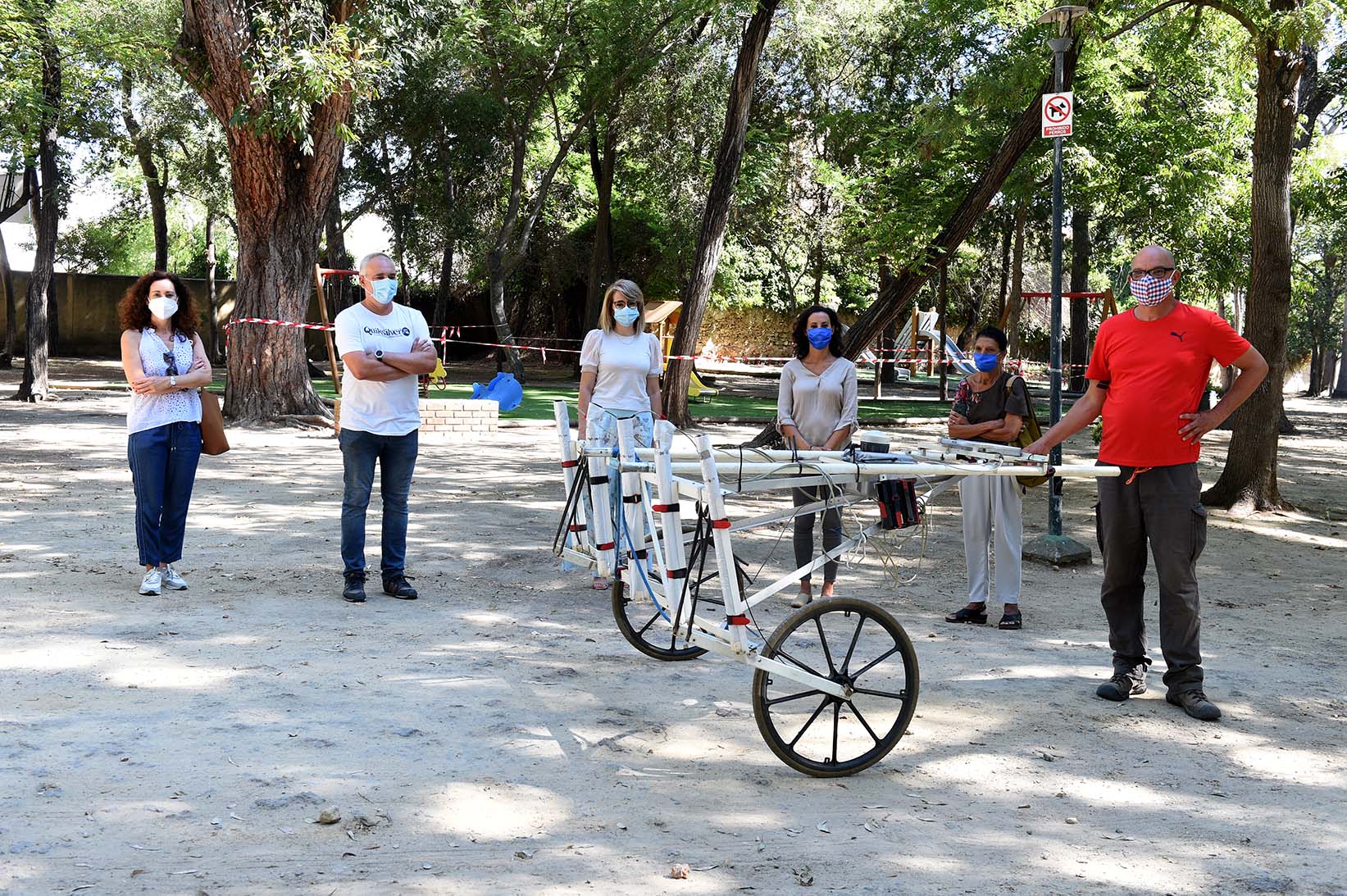 PARQUE LAS ACACIAS VISiTA ARQUEOLOGOS TRABAJOS GEORADAR