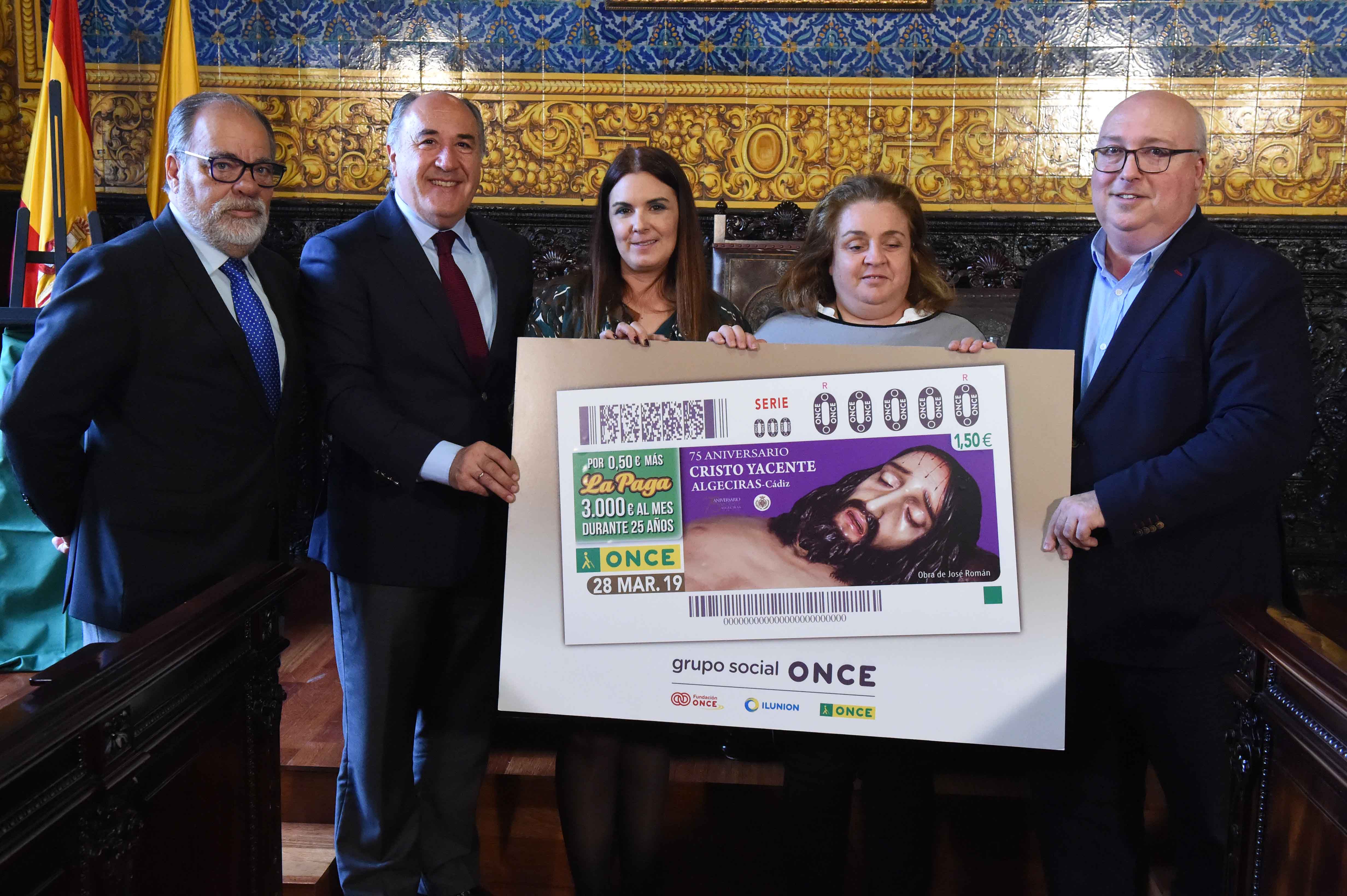 PRESENTACIÓN DEL CUPÓN DE LA ONCE DEDICADO AL CRISTO YACENTE