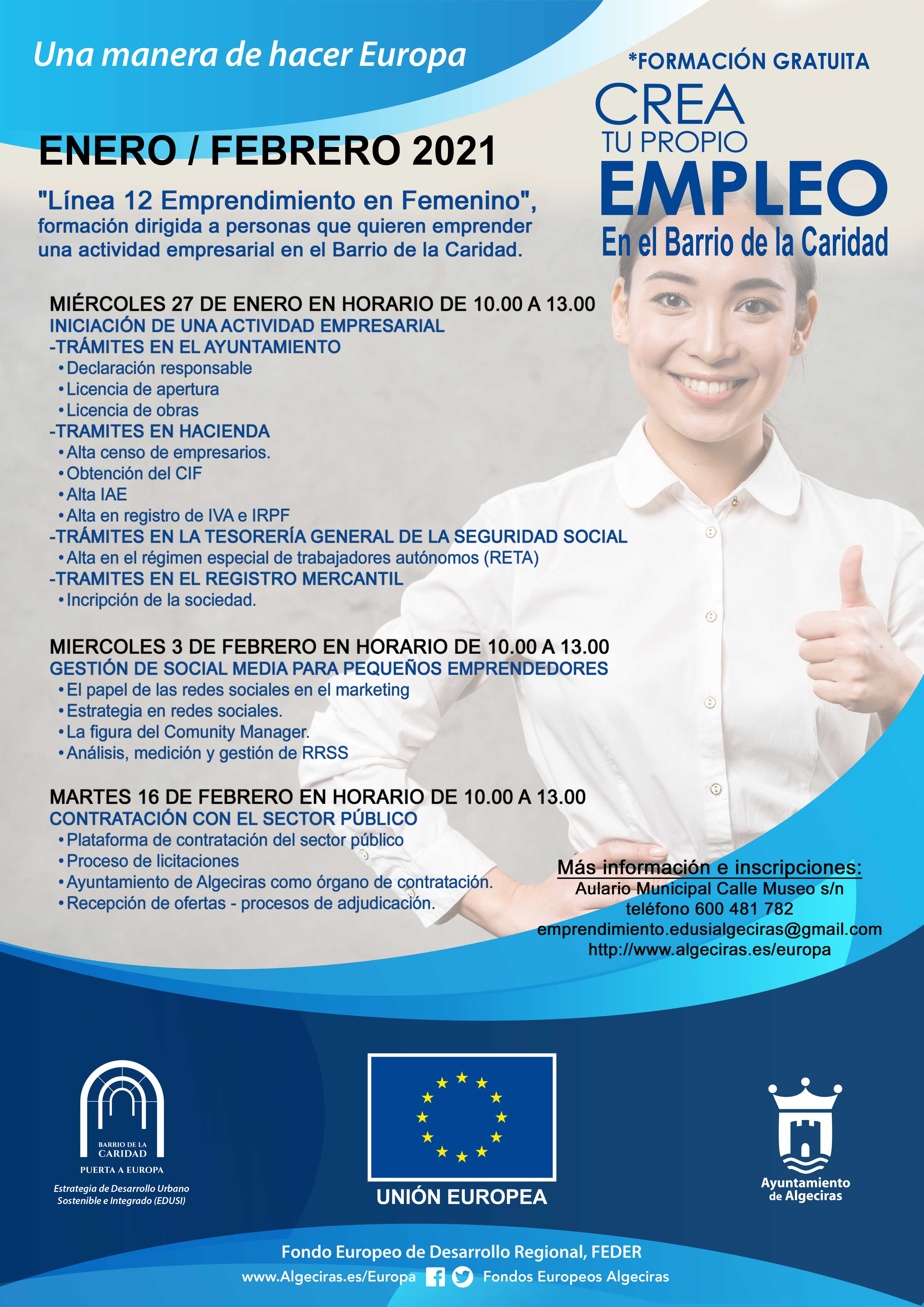curso formación emprendimiento en femenino ENERO 2021