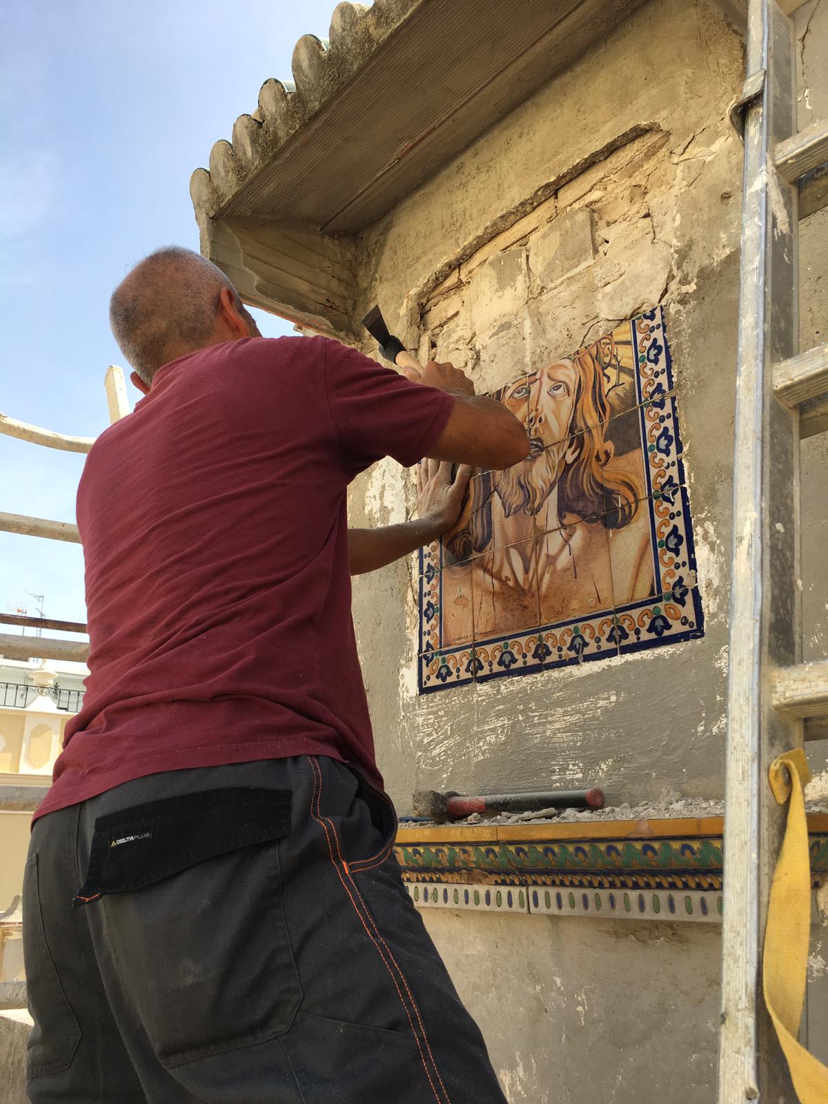 retirada de azulejo