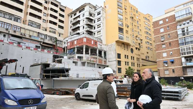 Las obras del Jardín Vertical de La Escalinata avanzan según los plazos previstos